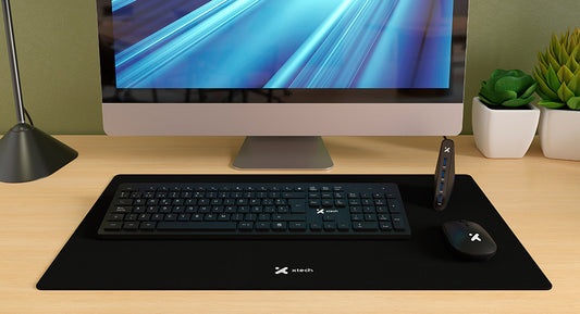 Xtech Mouse - Xtech MM Kybd/Mse wls XL Mousepad and 4 USB HUB