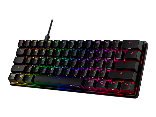 HyperX Alloy Origins 60 Keyboard - backlit - USB-C - QWERTY - US - key switch: HyperX Red - black
