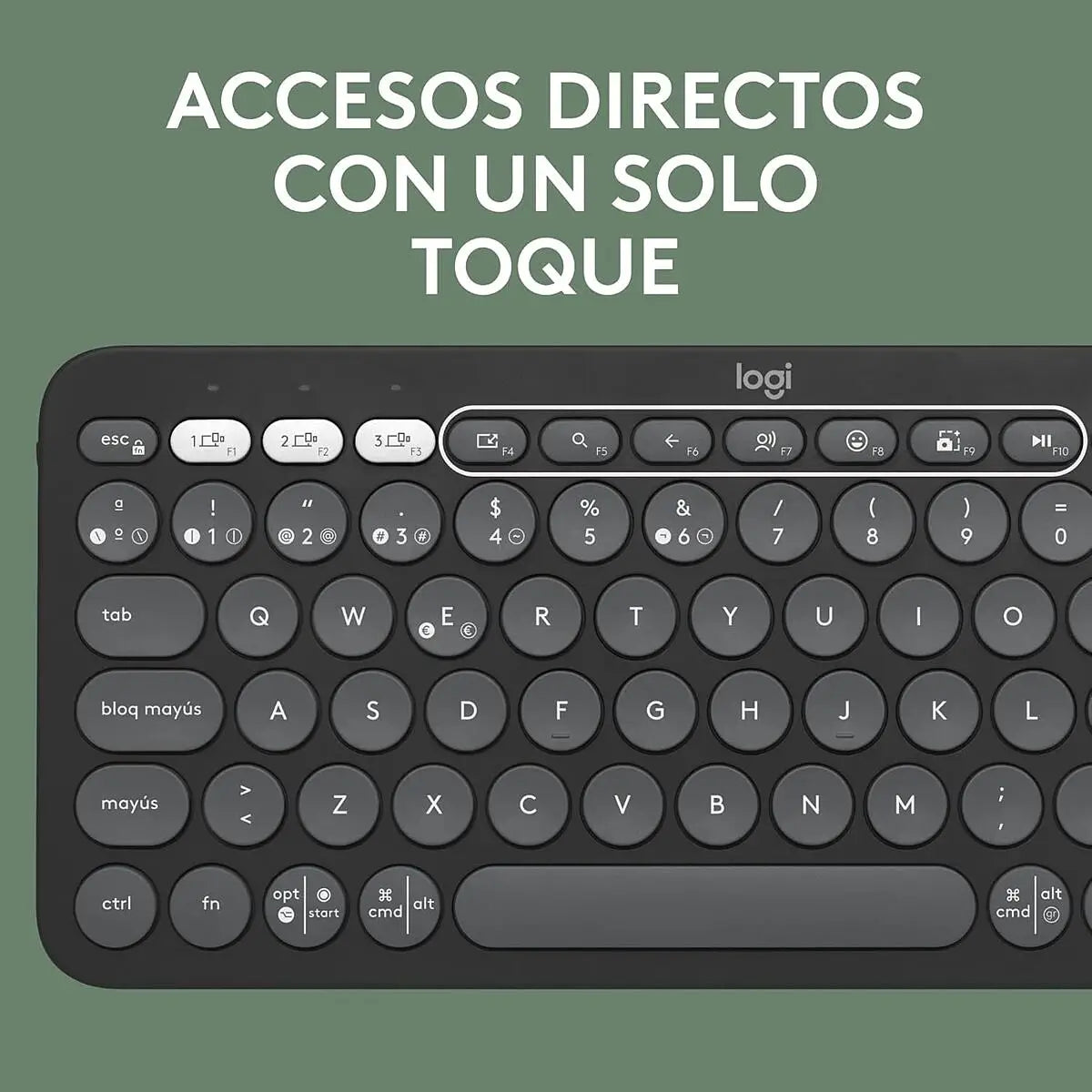 Logitech Teclado inalambrico Pebble Keys 2 K380s Grafito