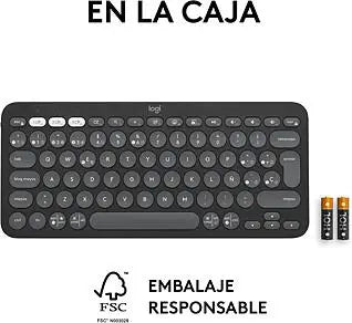 Logitech Teclado inalambrico Pebble Keys 2 K380s Grafito