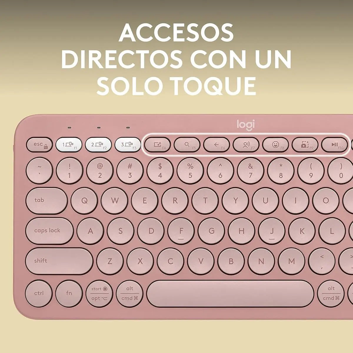 Logitech Teclado inalambrico Pebble Keys 2 K380s Rosado