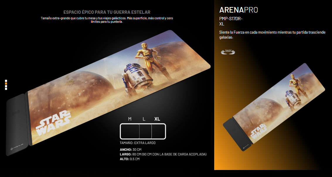 Primus Gaming Mouse - PGLC Mouse pad con carga inalambrico