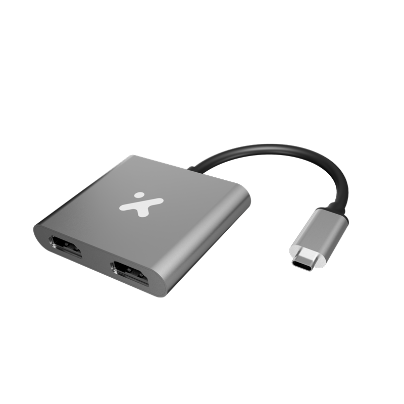 Xtech USB Type Cm to Dual HDMI f Adapter metal XTC-548