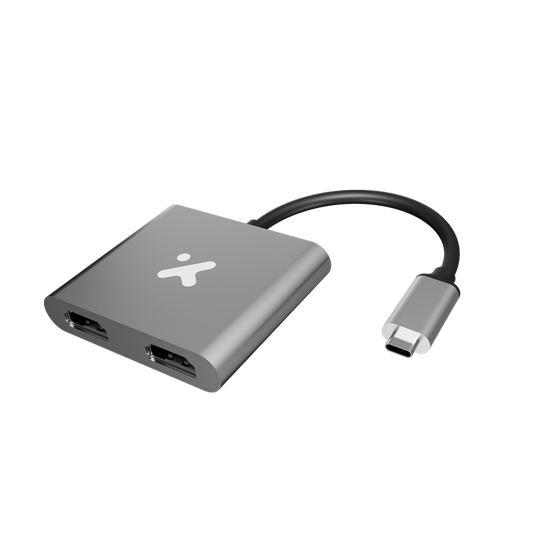 Xtech USB Type Cm to Dual HDMI f Adapter metal XTC-548