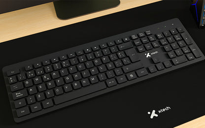 Xtech Mouse - Xtech MM Kybd/Mse wls XL Mousepad and 4 USB HUB