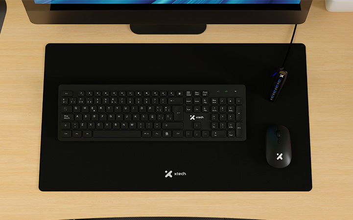 Xtech Mouse - Xtech MM Kybd/Mse wls XL Mousepad and 4 USB HUB