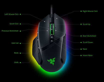 Razer Mouse - Razer Basilisk V3 Ergonomic Wired Gaming Mouse